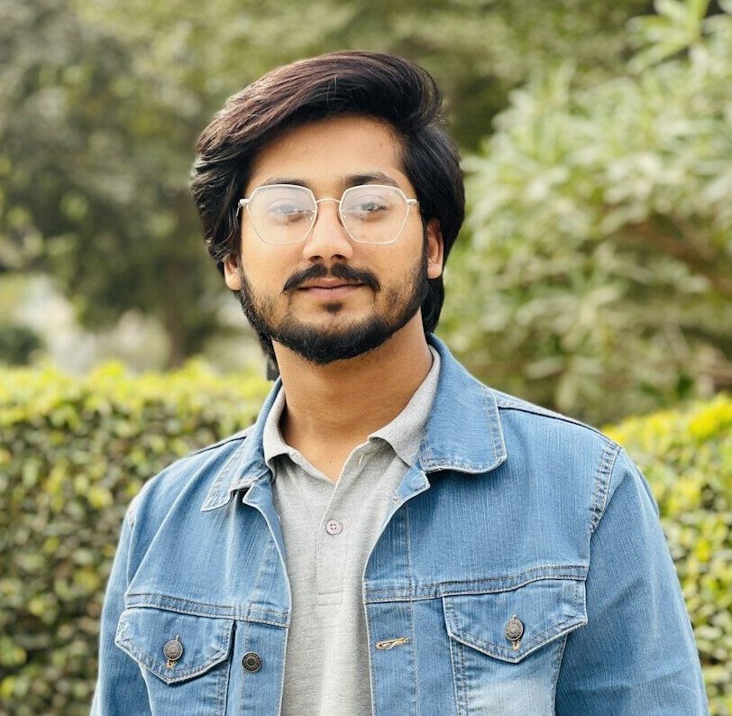 a man wearing glasses